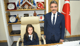 BAŞKAN ŞENOL DİNÇ MİNİKLERİ AĞIRLADI